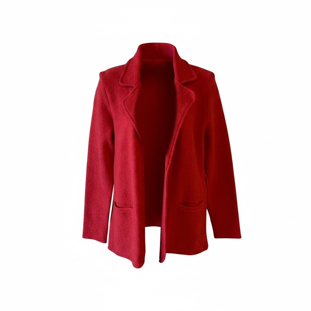 Anthropologie Sparrow Celeste Wool Sweater‎ Blazer Womens XS Red/Orange